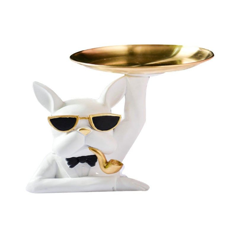 Eloria Mr. Bulldog Trinket Tray, Type C, White