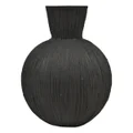 Noir Cement Decor Vase, Small, Black