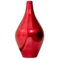 Apex Ceramic Bottle Vase, Medium, Red