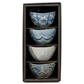 Fubado 4 Piece Ceramic Oriental Bowl Set
