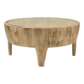Jimbaran Paulownia Wood Round Coffee Table, 74cm