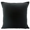 Farra Linen Euro Cushion, Black