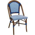 Amalfi Commercial Grade Wicker & Aluminium Indoor / Outdoor Dining Chair, Blue