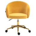 Liz Velvet Fabric Office Chair, Mustard
