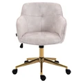 Watson Velvet Fabric Office Chair, Beige