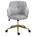 Watson Velvet Fabric Office Chair, Silver