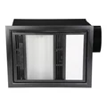 Domini 3-in-1 Bathroom Heater with Exhaust & LED Panel Light, Black