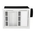 Domini 3-in-1 Bathroom Heater with Exhaust & LED Panel Light, White