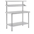 Stainless Steel Table with Gantry Shelf 1200 W x 600 D