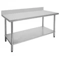 Stainless Bench 1800 W x 600 D with 100mm Splashback