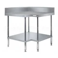 Simply Stainless Corner Bench 900/900 W x 600 D with 100mm Splashback