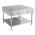 Stainless Steel Bench With 2 Drawers 900 W x 600 D