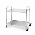2 Tier Stainless Steel Trolley Cart Large 950 W x 500 D x 950 H - Square Tube