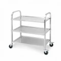 3 Tier Stainless Steel Trolley Cart Large 950 W x 500 D x 950 H - Square Tube