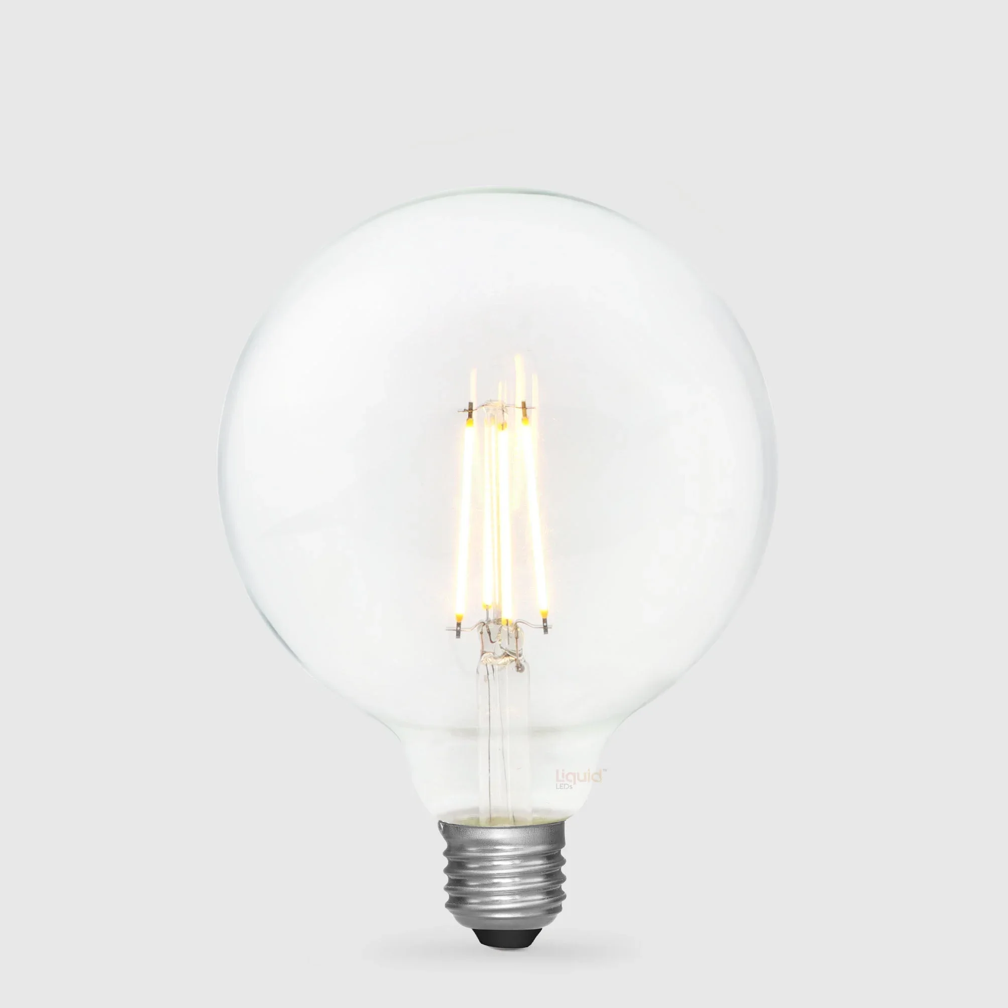 8W G125 LED Light Bulb Dimmable Spherical Globe (E27) Clear | LiquidLEDs | pay with AfterPay or Zip