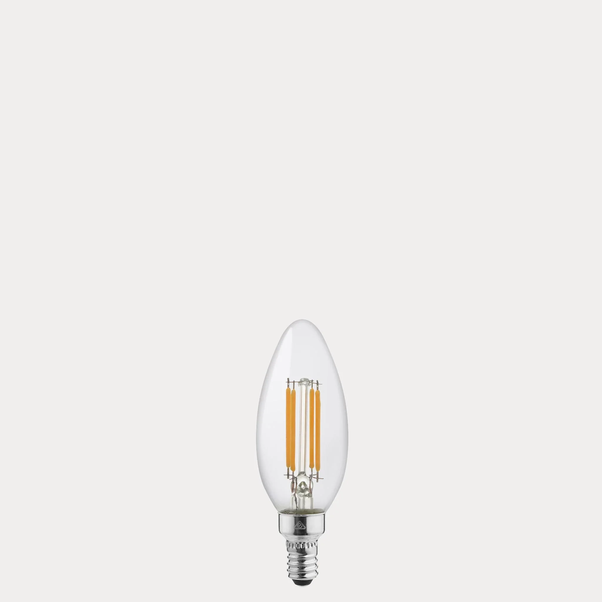 Sunset Dim Candle LED Light Bulb (C35) E12, Dim-to-Warm 2700K-1800K, 4.8W-40W Equiv