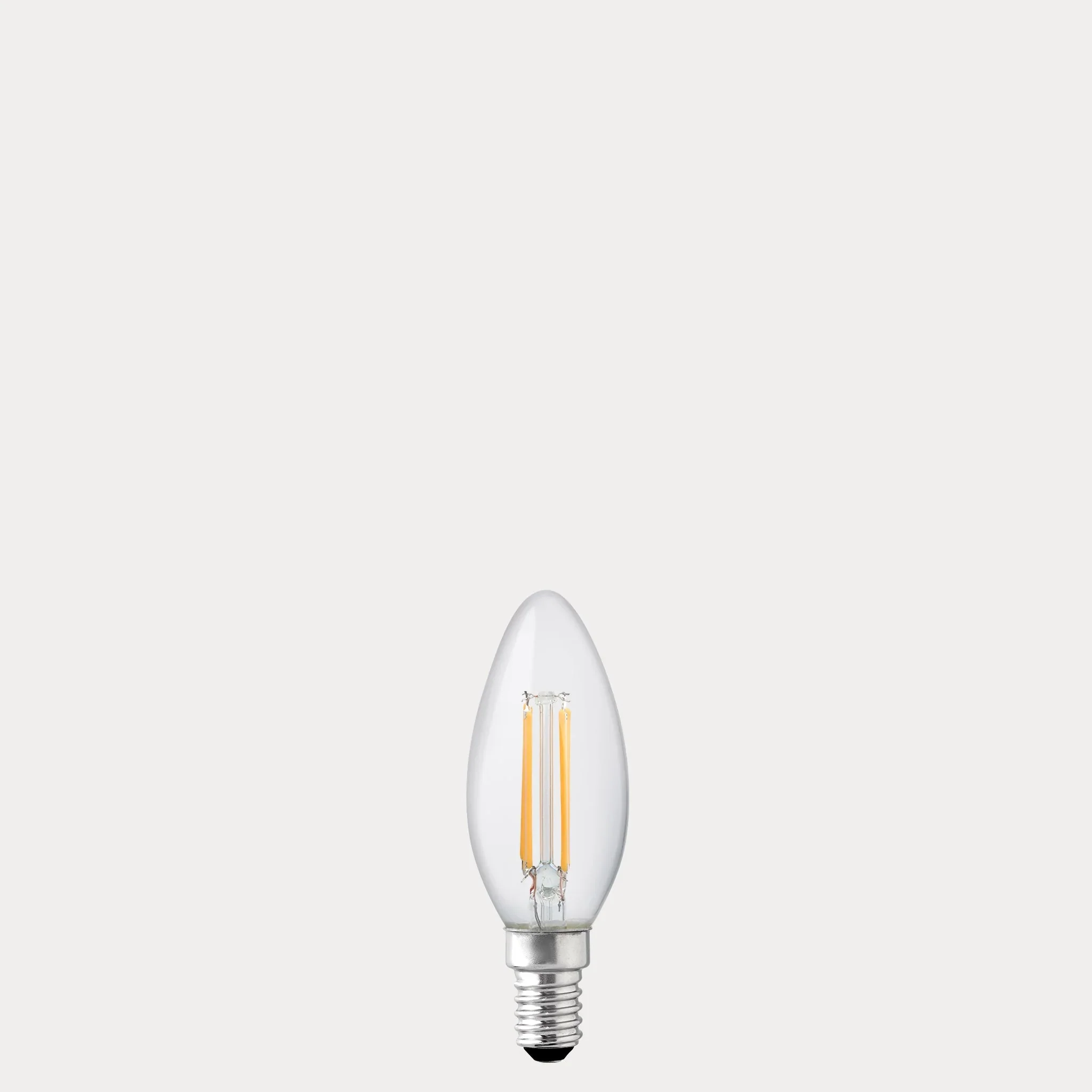 Sunset Dim Candle LED Light Bulb (C35) E14, Dim-to-Warm 2700K-1800K, 4.8W-40W Equiv