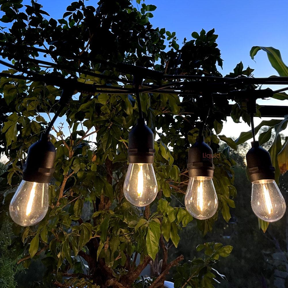 Solar Festoon & Outdoor Fairy Lights, 15 Bulb, Warm White, IP65