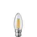 6 Watt Candle Dimmable LED Filament Bulb (B22) Clear