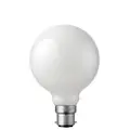 LiquidLEDs 8W G95 Opal light bulb Dimmable LED Filament Globe (B22) warm white 2700K