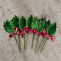 Christmas Holly Leaves Decorations (Pk 10)