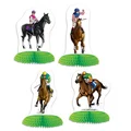 Horse Racing Mini Honeycomb Centrepiece Decorations (Pk 4)