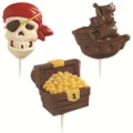 Pirate Chocolate Lollipop Mould - 3 Designs with Recipe Card Pk 1 (3 Cavity Mould Only)