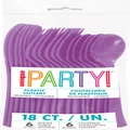 Reusable Light Purple Plastic Cutlery Set (Pk 18)
