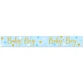 Blue & Gold Dots Baby Boy Foil Banner (2.7m)