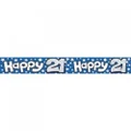 Banner Happy 21 Blue 2.6m Pk1