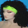 80s Neon Green Headband Pk 1