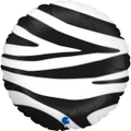 Zebra Stripe Print Foil Balloon (18in)