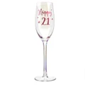 Iridescent Pink Happy 21st Boxed Champagne Glass
