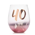 Blush Rose Gold 40 Boxed Stemless Wine Glass