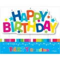 Bright Happy Birthday Party Cake Candle (Pk 1)