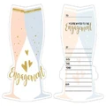Engagement Champagne Glasses Invitations & Envelopes (Pk 8)