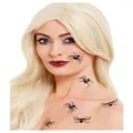 Halloween Black 3D Spider Tattoo Stickers (Pk 6)