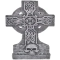 Halloween Decoration Foam Cross Tombstone with Skull 61cm