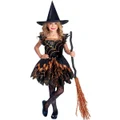 Child Spooky Spider Witch Halloween Costume (4-6 Yrs)