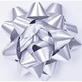 Large Silver Gift Wrap Bow (Pk 1)
