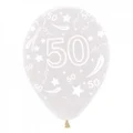 Crystal Clear AOP 50 Latex Balloons (Pk 50)