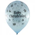 Pearl Blue Baby Christening Latex Balloons (Pk 50)