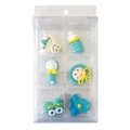 Blue Christening Baby Edible Icing Decorations (Pk 6)