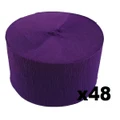Jumbo Purple Crepe Paper Streamer (Bulk Pack 48 x 30m)