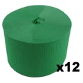 Jumbo Emerald Green Crepe Paper Streamer (Bulk Pack 12 x 30m)