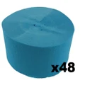 Jumbo Azure Blue Crepe Paper Streamer (Bulk Pack 48 x 30m)