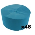 Jumbo Azure Blue Crepe Paper Streamer (Bulk Pack 48 x 30m)