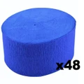 Jumbo French Royal Blue Crepe Paper Streamer (Bulk Pack 48 x 30m)