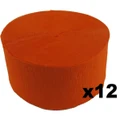Jumbo Orange Crepe Paper Streamer (Bulk Pack 12 x 30m)
