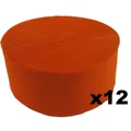 Jumbo Orange Crepe Paper Streamer (Bulk Pack 12 x 30m)